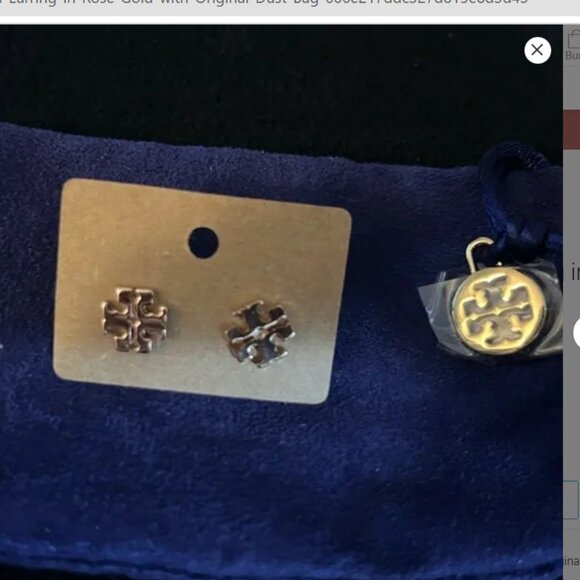 Tory Burch Kira Stud Earring in Rose Gold with Original Dust Bag - Picture 7 of 10